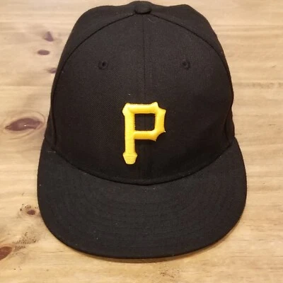 Pittsburgh Pirates Hat New Era Size 6 7/8 Youth Kids Boys Black 59Fifty On Field - Image 1 of 4