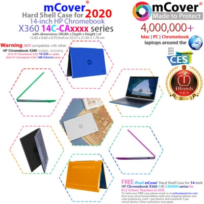 NUEVO ESTUCHE RÍGIDO TRANSPARENTE mCover® para portátil HP Chromebook X360 serie 14c-caxxxx de 14" Foto 1 de 4