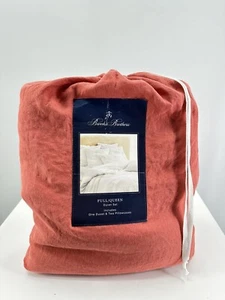 Brooks Brothers Linen Full/Queen Duvet Set 90x90”& 2 Pillowcases 21x28” (W-3) - Picture 1 of 5