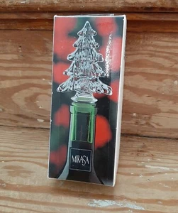 Parada de botella de árbol de Navidad Mikasa Austria cristal plomo tiempo vacaciones # T 8193-900 - Imagen 1 de 8