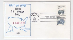 TurtlesTradingPost- Oil Wagon 1890s- 1988 #2130 FDC DEW Cachet - Picture 1 of 1
