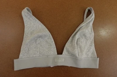 Skims Womens Size Large Light Heather Gray Cotton Rib Plunge Bralette NWT - Image 1 of 4