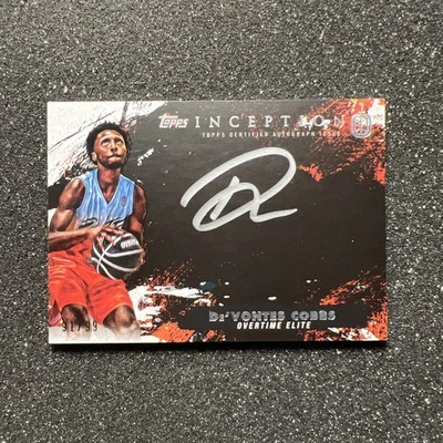 2021-22 Topps Inception De’VONTES COBBS #ISS-DC Overtime Elite OTE AUTO 91/99 - Image 1 of 4
