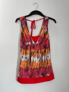 725 Original Orange/Red Tank Top Uk S/M Size - Picture 1 of 6