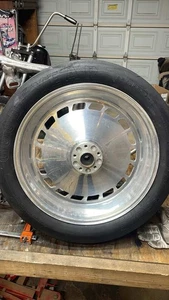 Performance Machine AERO REAR WHEEL 18in Chopper Drag racer Aluminum  - Picture 1 of 4