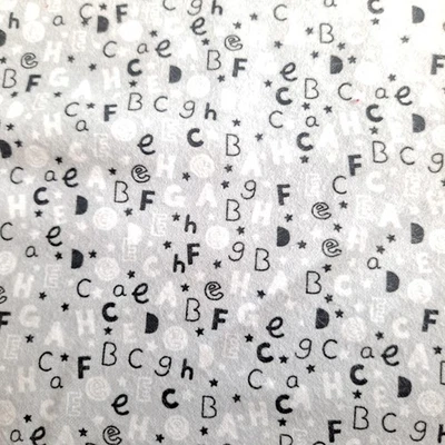 Snuggle Cotton Flannel  58" X 43" Gray White ABC's Jo-Ann Fabrics  - Image 1 of 4