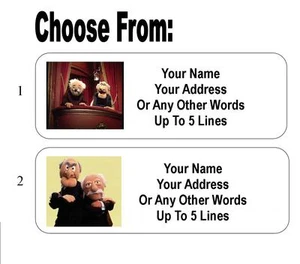 30 Statler and Waldorf Personalized Address Labels - Picture 1 of 1