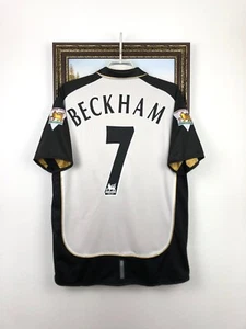 Manchester United Away football shirt 2001 Soccer #7 Beckham Jersey Mens Size L - Picture 1 of 24