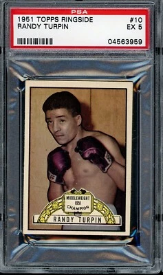 1951 Topps Ringside Boxing #10 Randy Turpin PSA 5 - Image 1 of 2
