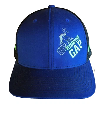 Bicycle Baseball Cap Bike Ride The Gap Race Spin Geeks Parowan Utah Blue Mesh - Image 1 of 4