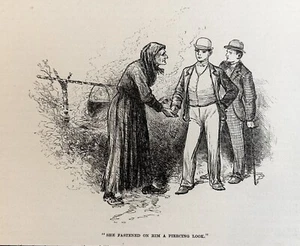 Impresión litográfica original de 1893 She Sujeted On Him A Piercing Look - Imagen 1 de 1