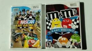 Wii Kart Racing Lot of 2 ~ Nascar & M&M's for Nintendo Wii ~ both Complete CIB - Picture 1 of 4