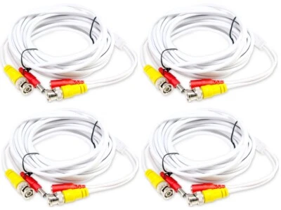 4 pcs. 25 Feet Ready Made Power and Video CCTV Cable for Security Camera System - Image 1 of 4