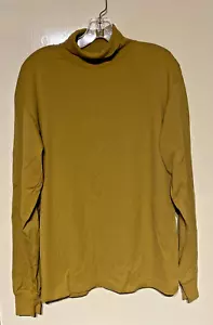 VTG ERRO SHIRTBUILDERS 100% STRETCH NYLON Turtleneck Shirt Single Stitch XL GOLD - Picture 1 of 12