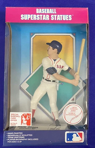 Baseball Superstar starters statues Wade Boggs 1988 Boston Red Sox , New In Box Cover