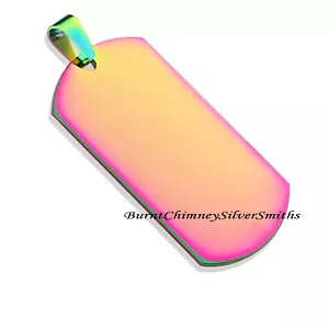 Anillo del Orgullo Gay Lesbiana LGBT Unisex Etiqueta Perro Colgante Arco Iris Grabado Opcional - Imagen 1 de 4