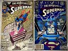 {Retro 90?s DC Comic Book}-{Superman}-{2 Comic Lot}-Authentication Quality!