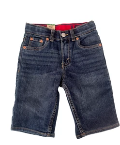 New Youth Boys Levi's 511 Denim Shorts Adjustable waistband Blue 7 8 - Picture 1 of 11