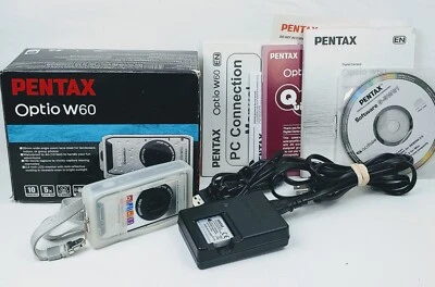Pentax Optio W60 10.0 MP Digital Camera, WATERPROOF CAMERA with Case WORKS! - Image 1 of 4