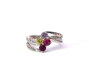 De Ley 14K 12.3mm Creado en Laboratorio Amarillo & Zafiro Rosa Rubí Rojo 4 - Imagen 1 de 7