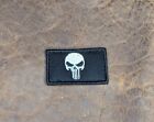Punisher Mini Morale Patch Black And White Military Skull ☠️