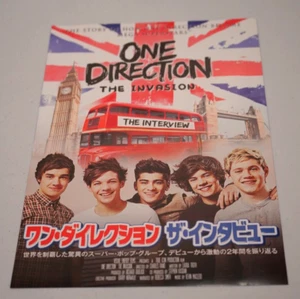 One Direction 1D The Invasion Interview Japanese Movie Poster Flyer 10"x7" flaws - Picture 1 of 6