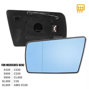 Espejo retrovisor térmico lateral izquierdo del conductor de vidrio con respaldo para Mercedes-Benz C220 C280 E420 - Imagen 1 de 8