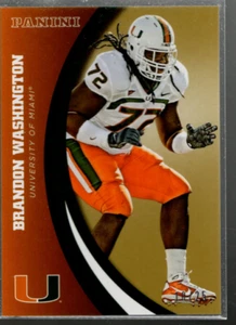 A3862- 2015 Panini Miami Gold #70 Brandon Washington /25 *SAMPLE PIC - Afbeelding 1 van 2