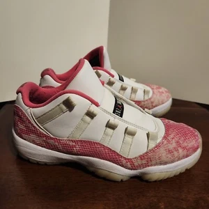 Nike Air Jordan 11 Retro Low Pink Snakeskin Women's 8.5 No Laces - Picture 1 of 12