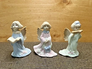 3 Russ Berrie Angel Figurines Porcelain, Angel Band - Picture 1 of 6