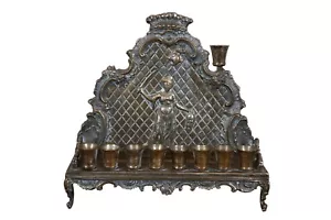Jüdisches Museum Silberteller Menora Judith hält Kopf von Holofernes Judaica - Bild 1 von 12