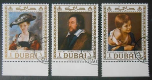 Dubai 1967, Mi.273-275, Kunst, Gemälde, gestempelt - Bild 1 von 1
