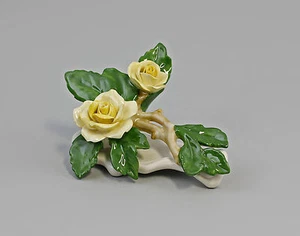 9941805 Porcelain Table Rose Ens Rose Twig with Yellow Blossoms 11, 5x8, 5x7cm - Picture 1 of 1