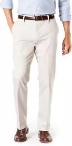 Dockers Straight Fit Signature Lux Cotton Stretch Khaki Pant-Creased, 32/32 - Picture 1 of 3