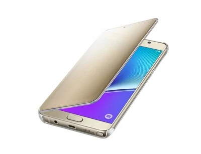Funda Samsung Galaxy Note 5 Clear View en Dorado EF-ZN920CFEGWW Nueva Original Foto 1 de 3