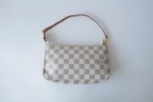 Authentic Louis Vuitton Damier Azur Pochette Accessories Pouch Bag  #18427