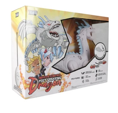 Remote Control White Dragon Mist Spraying 40mhz Walking Wings Flap Lights Up NWB - Image 1 of 4