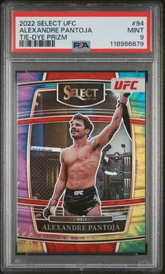 2022 PANINI SELECT UFC #94 ALEXANDRE PANTOJA TIE-DYE PRIZM /25 - Image 1 of 2