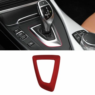 Cuadro de cambio de marchas de consola central apto para BMW Serie 3 4 GT 2013-2018 ABS rojo Foto 1 de 4