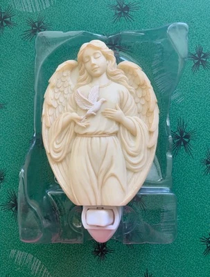 Ibis & Orchid Design Flowers of Light Nightlight Angel with Dove Unused - Image 1 of 4