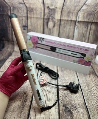 Rotating Curling Iron Automatic Reset 26mm Hair Curler Instant Heat Ionic 360° - Image 1 of 4