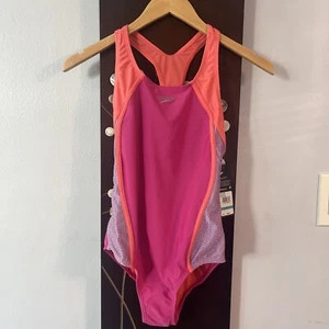 NWT~SPEEDO Girl's Swimsuit Swim Rose Violet One Piece Size 16 - Picture 1 of 1