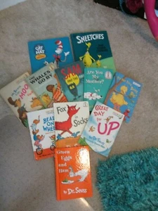 LOT OF 11 DR. SEUESS BOOKS: SAM, MOO, FOX , BEARS, MY MOTHER, GREAT DAY ETC - Picture 1 of 10