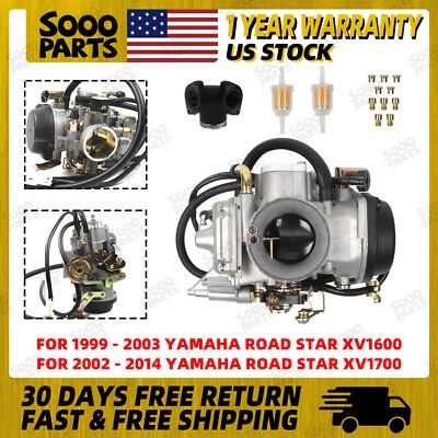 Carburetor for Yamaha Road Star 1999-2003 XV1600 2002-2014 XV1700 4WM141010300 Foto 1 de 4