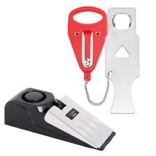 Portable Security Safety Door Lock & Door Stop Alarm for Hotel Travel W/ Pouch