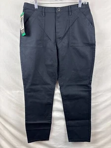 Banana Republic Womens Black Twill Pants Skinny High Rise Stretch Size 12 NWT - Picture 1 of 8