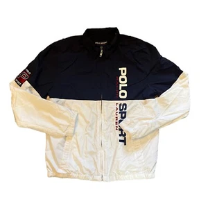 Ralph Lauren Polo Sport Kids Windbreaker Jacket Color-block Youth 14-16 Vintage - Picture 1 of 7