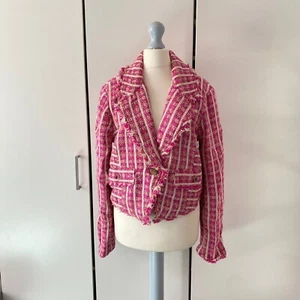 Free People Cassius Cropped Blazer Size M New Without Tags Boxy Pink - Picture 1 of 11