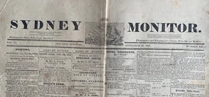 1836 THE SYDNEY MONITOR Very Early Sydney ORIGINAL *RARE* FREE EXPRESS W/WIDE - Picture 1 of 5
