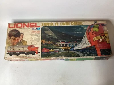 Vintage Lionel Santa Fe Twin Diesel Complete Electric Train Set - Image 1 of 4